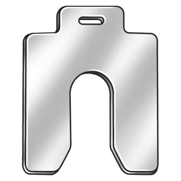 Maudlin Products Slotted Shim A-2 x 2" x 0.020", Pk20 MSA020-20