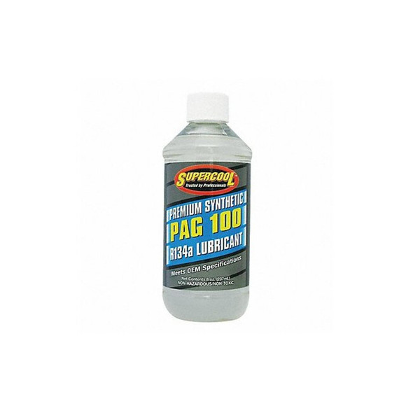 Supercool A/C Compressor PAG Lubricant, 8 oz, Bottle, Yellow P100-8