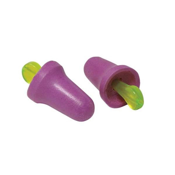 No-Touch Disposable Uncorded Ear Plugs, Bell Shape, NRR 29 dB, M, Purple, 100PK  P2000