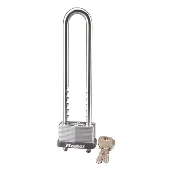 Master Lock Keyed Padlock, 13/16 in,Rectangle,Silver 517D