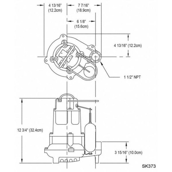 Zoeller 1-2 HP 1-1-2" F Submersible Sump Pump 115V Vertical 137-0001
