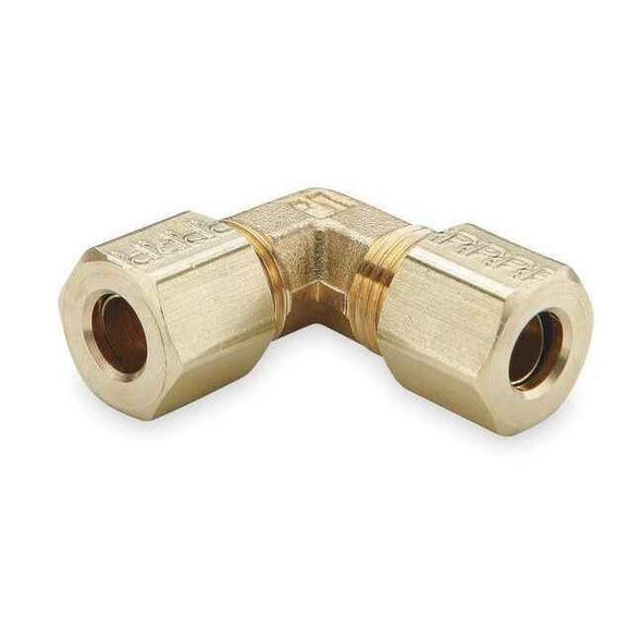 Parker Elbow,Brass,Comp.5/16in,MNPT3/8in,PK10 165C-5