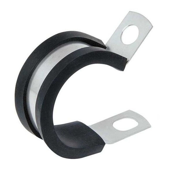 Cable Clamp, 304 Stainless Steel, 1/2 in Bundle Dia., Black, 25 PK