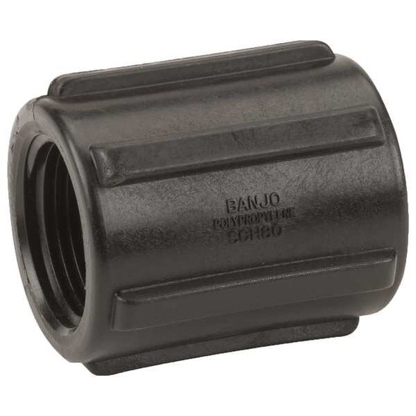Manufacturer Varies Coupling, 3/4 in, Schedule 80,FNPT,Black CPLG075