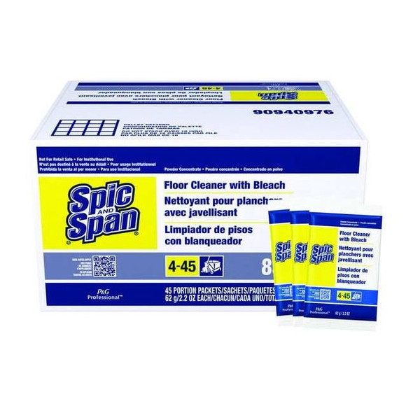 Spic and Span Powder Bleach Floor Cleaner,2.2 oz.,PK45 02010