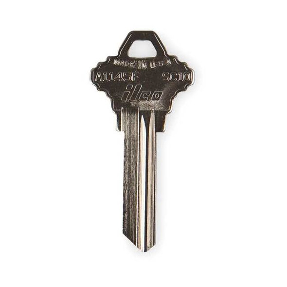 Kaba Ilco Key Blank,Brass,Schlage Lock,PK10 A1145F-SC10