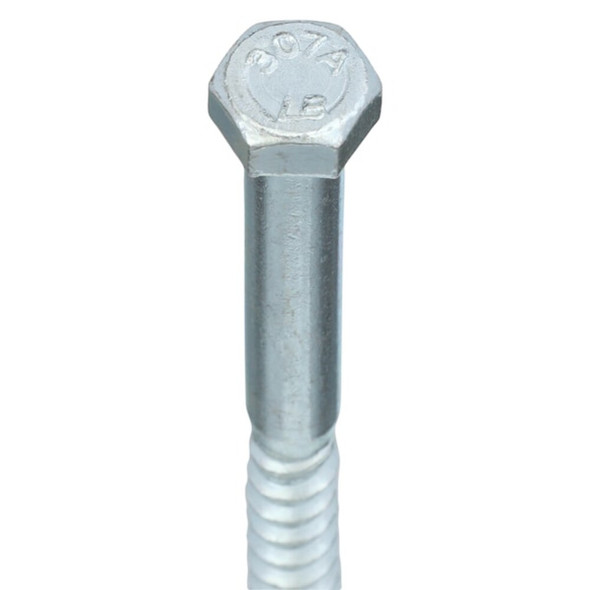 Lag Screw, 3-8 in, 7 in, Steel, Zinc Plated Hex External Hex Drive, 50 PK  U08280.037.0700