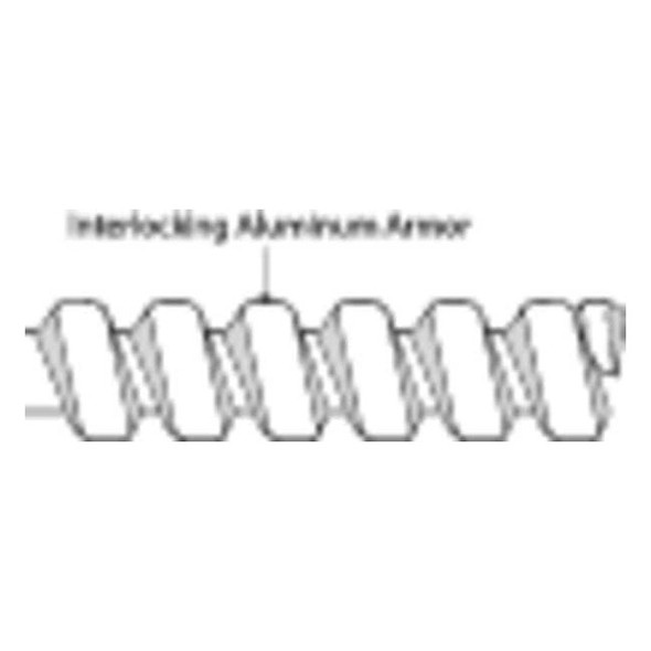 Flexible Metallic Conduit, 1/2 in Trade Size, 100 ft, Aluminum, Galvanized, Gray