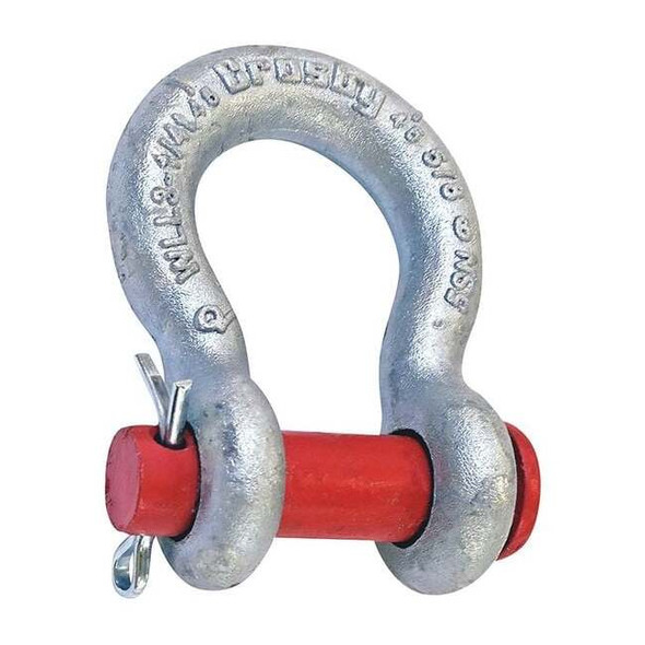 Crosby Shackle,5/8 in.,6500 lb.,Round Pin 1018115