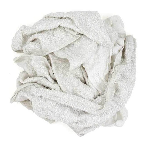 Manufacturer Varies Terry Rags Towels 25 lb. Varies, White 537-25N