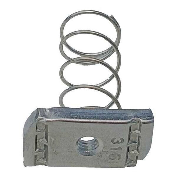 Manufacturer Varies Channel Spring Nut,1/4 In,Silver,PK25 V200 1/4S2