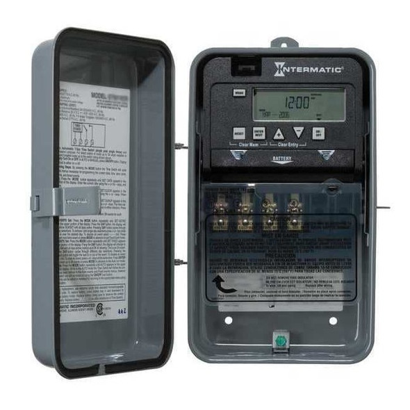 Intermatic Electronic Timer, Gray, Metal ET1125C