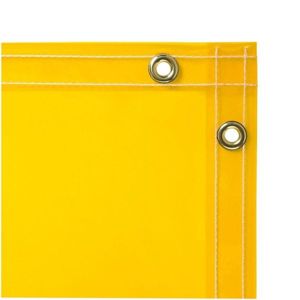 Welding Curtain, Transparent Vinyl, 6 ft. W., 4 ft. H., 13 oz/sq yd, 150 Degrees F Withstand Temp.
