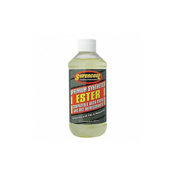 Supercool A/C Compressor Ester Lubricant, 8 oz, Bottle, Yellow E7