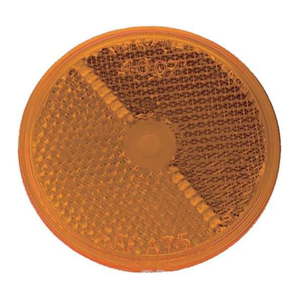 Grote Reflector, Stick-On, Yellow, Dia 2 1/2 40073