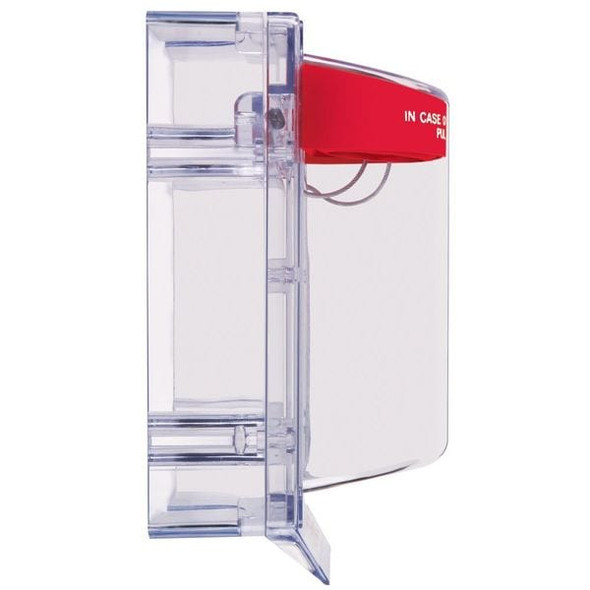 Fire Alarm Protective Cover, Polycarbonate, Surface Mount, 6 7/8 in W x 8 7/8 in H x 5 1/4 in D