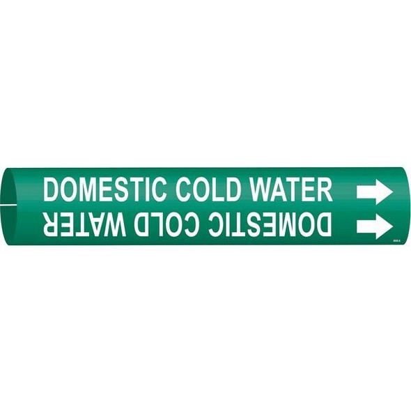 Brady Pipe Mrkr,Domestic Cold Water,3/4to1-3/8 4048-A