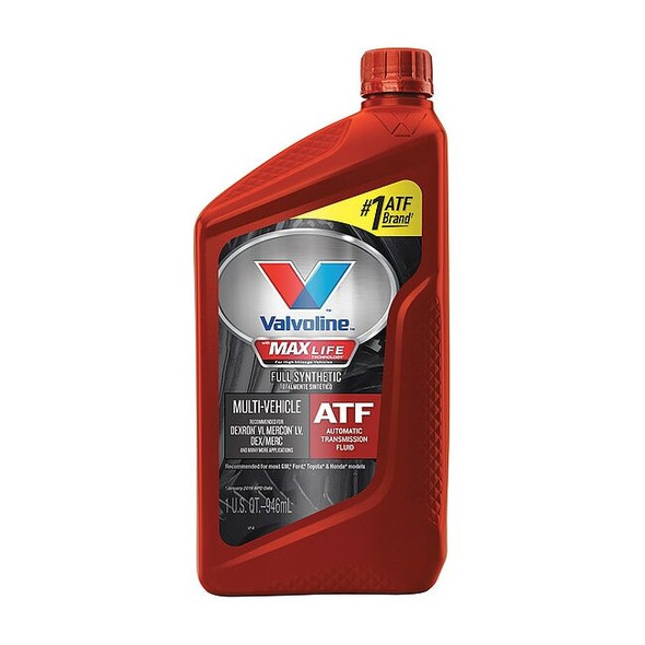 Valvoline Automatic Transmission Fluid, Bottle, 1 qt, ATF, Synthetic, Red VV3246