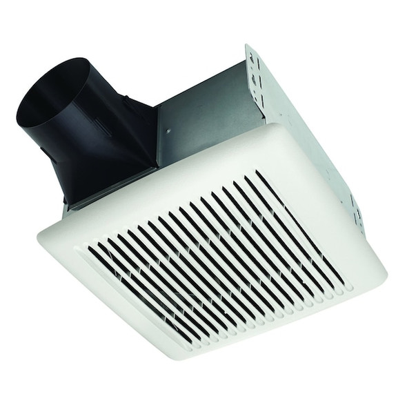 Broan-Nutone Ceiling Bathroom Fan, 110 cfm cfm, 4 in Duct Dia., 120V AC, Without Light A110
