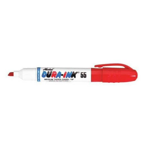 Markal Ink Industrial Marker, Red, Chisel 96528