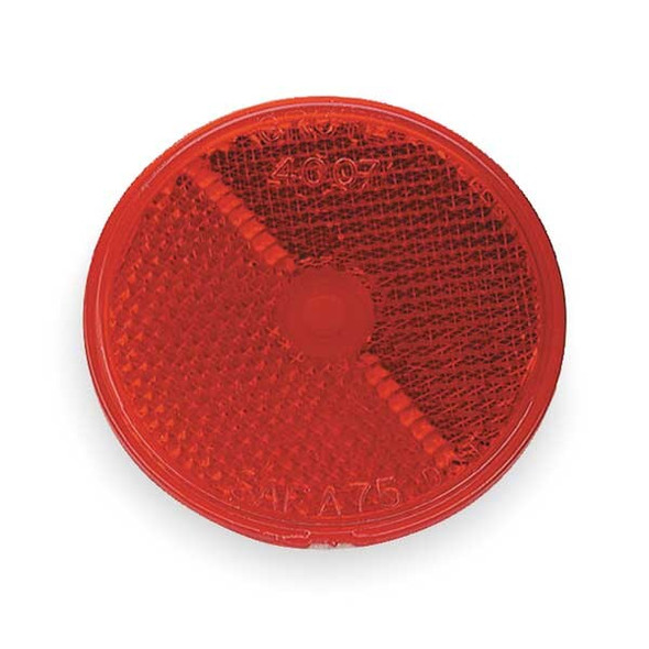 Grote Reflector, Stick-On, Red, Dia 2 1/2 40072
