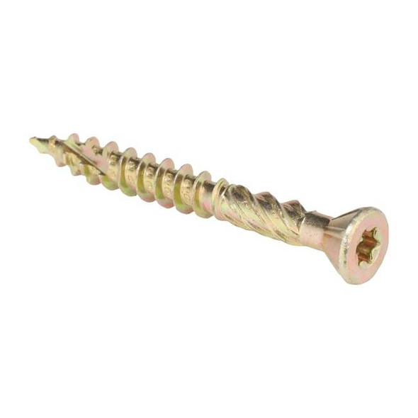 Deck Screw, #10 x 1-5/8 in, Steel, Flat Head, Torx Drive, 200 PK