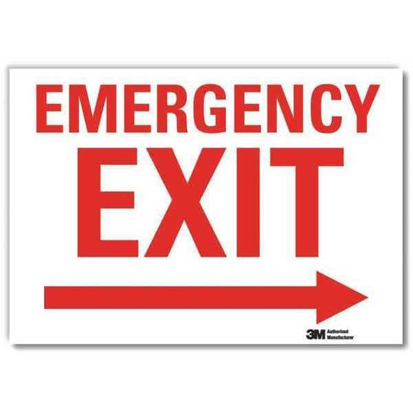 Lyle Emrgncy Sign,10x14in,Reflective Sheeting U7-1077-RD_14X10