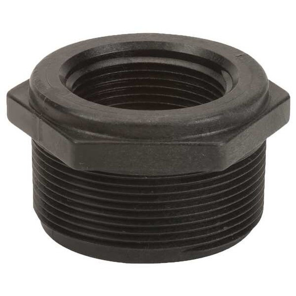 Reducing Bushing, Polypropylene, 2" x 1-1/4", Schedule 80, 300 psi Max Pressure