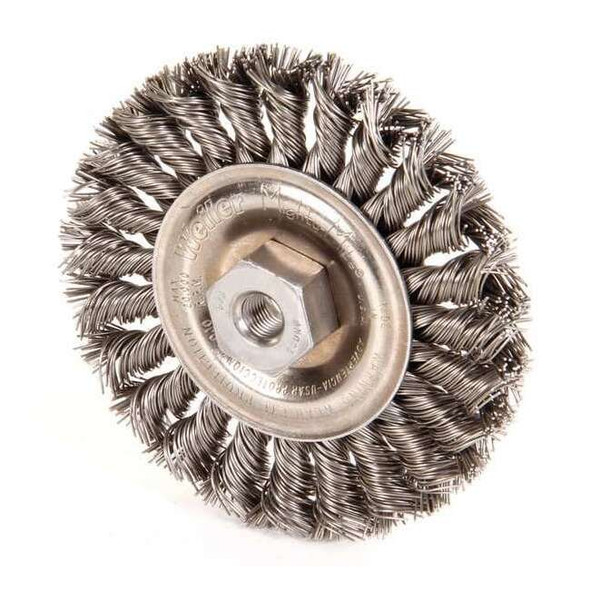 Weiler Twist Wire Wheel Wire Brush, Threaded Arbor 96274