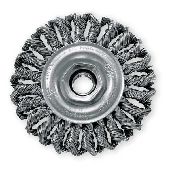 Weiler Twist Wire Wheel Wire Brush, Threaded Arbor 96274