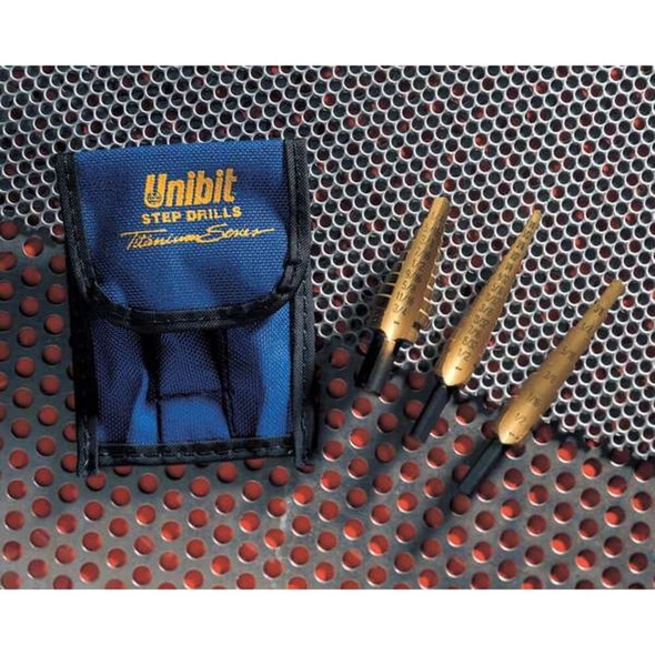 Irwin Step Cone Drill,3-16in to 7-8in,HSS UNIBIT 4