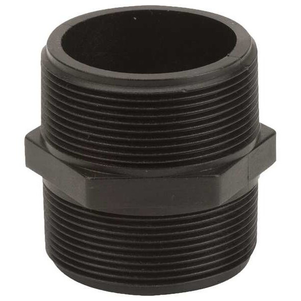 Manufacturer Varies Hex Nipple, 2 in, Schedule 80,MNPT,Black NIP200-SH