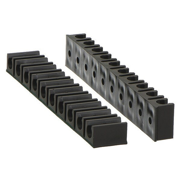Manufacturer Varies Tube Rack,10 Channels,1/2 In,Black,PK2 MTR-500-102-HD