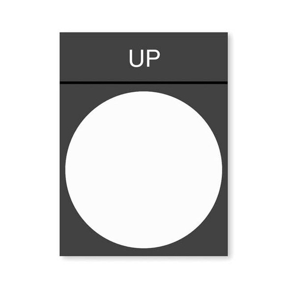 Schneider Electric LegendPlate,Up,White/Blk/Red,Rectangular ZBY2307