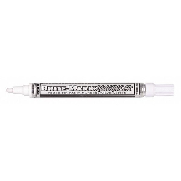 Dykem Paint Marker, Medium Tip, White Color Family, Paint 84203