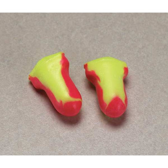 Laser Lite Disposable Corded Earplugs, Foam, Contoured-T Shape, NRR 32 dB, Magenta/Yellow, 100 Pairs