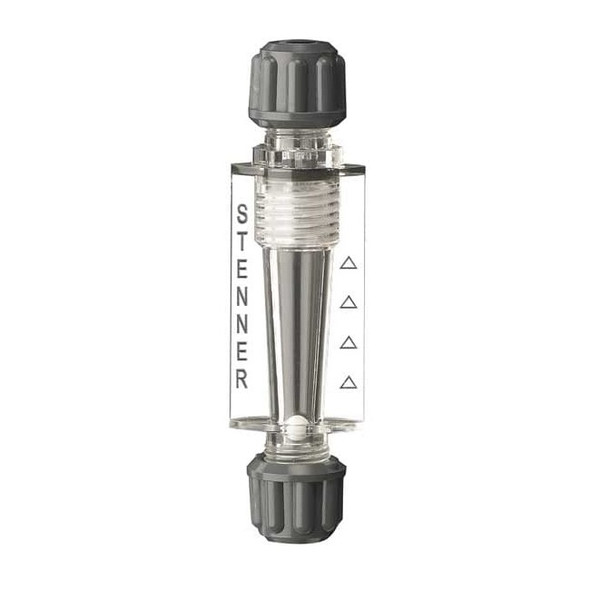 Stenner FlowIndcator,Ceramic;PE;PP;PVC,1/4inTube AK600