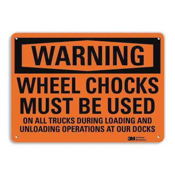 Warning Sign, 7 in Height, 10 in Width, Aluminum, Vertical Rectangle, English