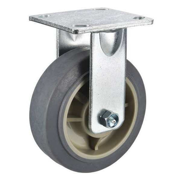 Manufacturer Varies Rigid Plate Caster,TPR,4 in.,350 lb. P21R-PRP040K-14