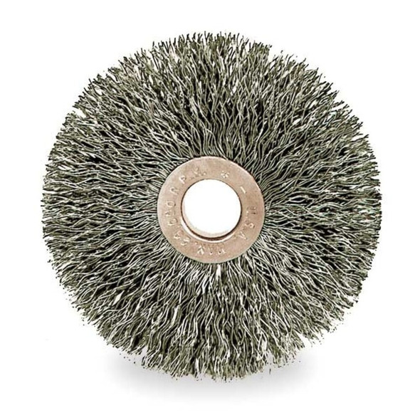 Weiler Wire Wheel Wire Brush, Threaded Arbor, 3" 96135