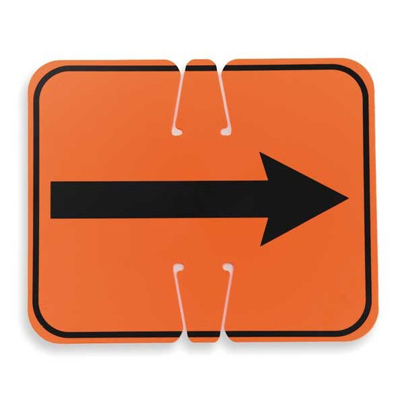 Traffic Cone Sign, 10 1/2 in H, 12 3/4 in W, 03-550-2WA