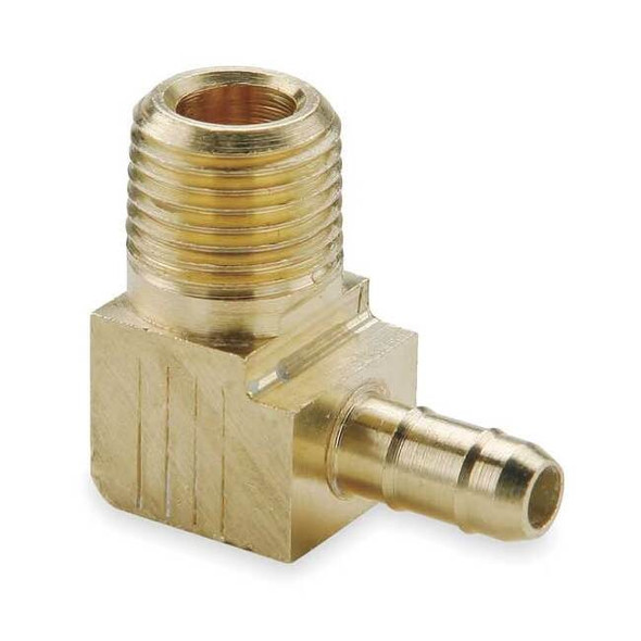 Parker 0.17" Barb x 1/8" MNPT Brass Male 90 Degree Elbow 229-4-2