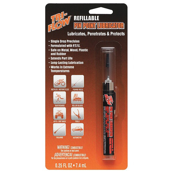 Tri-Flow Multipurpose Lubricant, 0.25 oz., Pen, Mineral Oil, Brown TFC20027