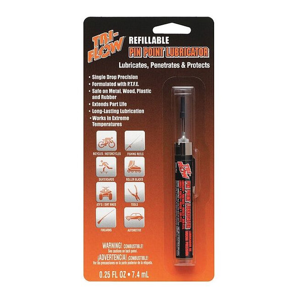 Tri-Flow Multipurpose Lubricant, 0.25 oz., Pen, Mineral Oil, Brown TFC20027