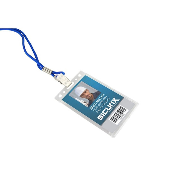 Sicurix Rigid Badge Holder,Vertical,PK25 BAU 68140