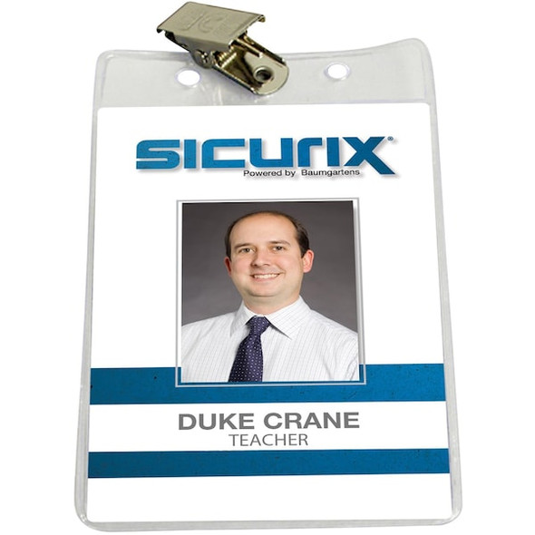 Sicurix ID Badge Holder,Vertical,PK50 BAU 67860