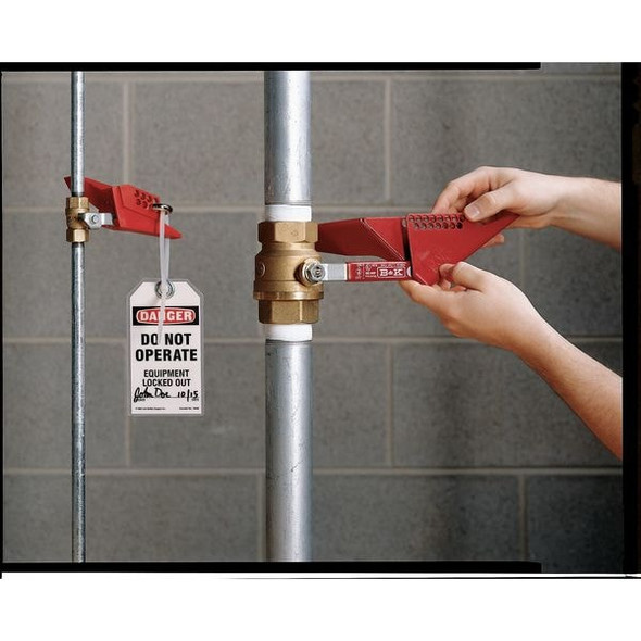 Brady Ball Valve Lockout,Fits Sz 1-1/4 to 3 65693