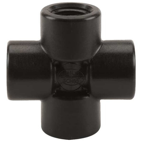 Banjo Cross, Polypropylene, 1/2", Schedule 80, 300 psi Max Pressure CR050
