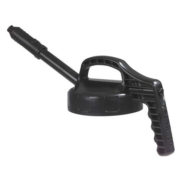 Oil Safe Stretch Spout Lid,w/0.5 In Outlet,Black 100301