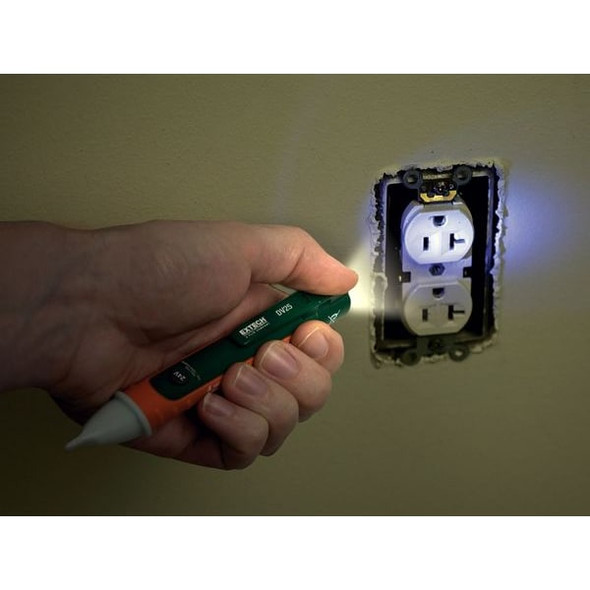 Voltage Detector, 100 to 1000V AC, 24 to 1000V AC, 6 1/4 in Length, Audible, Visual Indication